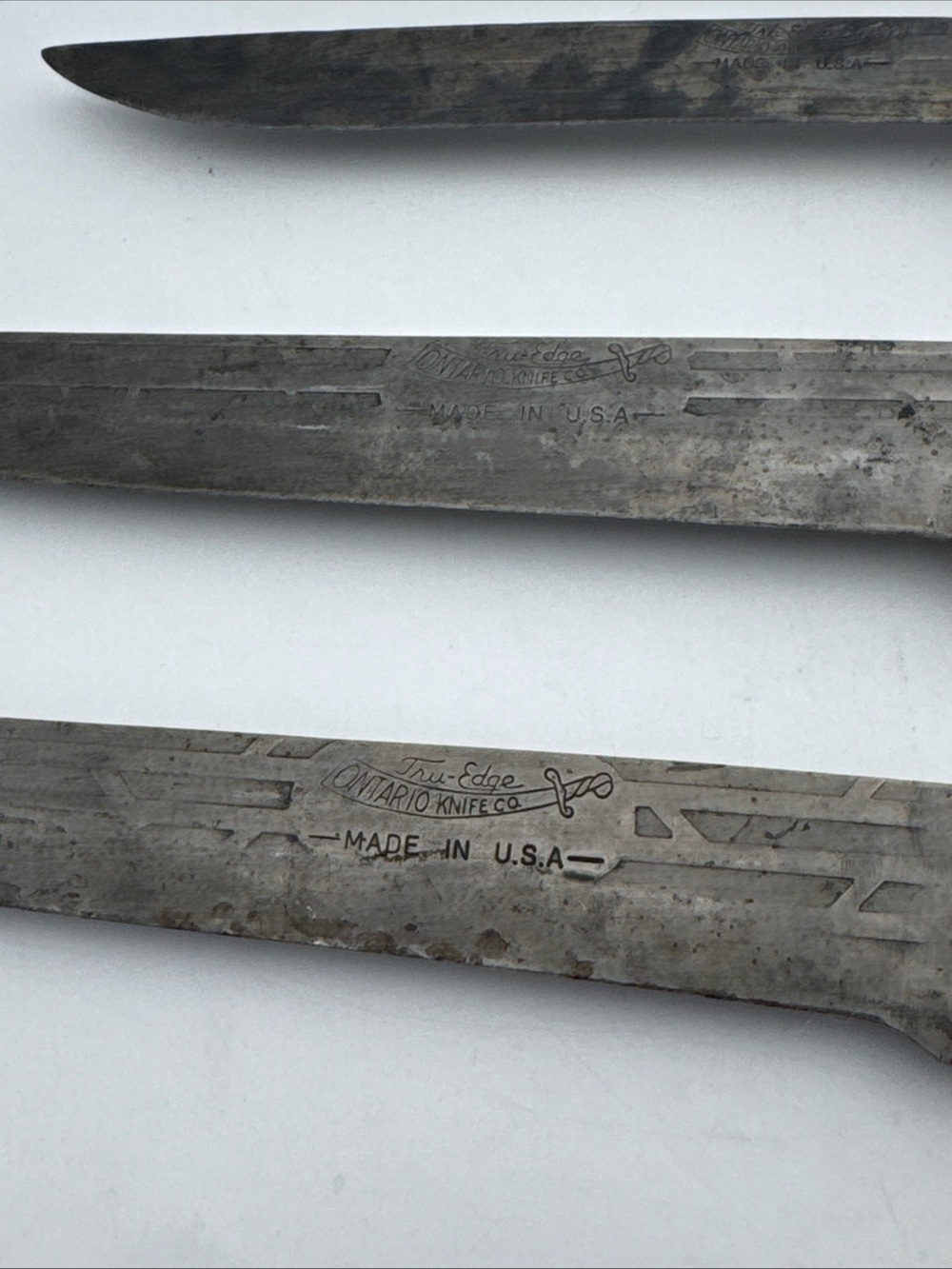 VTG OLD HICKORY Tru-Edge Ontario (2) Knifes 6” + (1) 4.5” knife - Picture 3 of 8